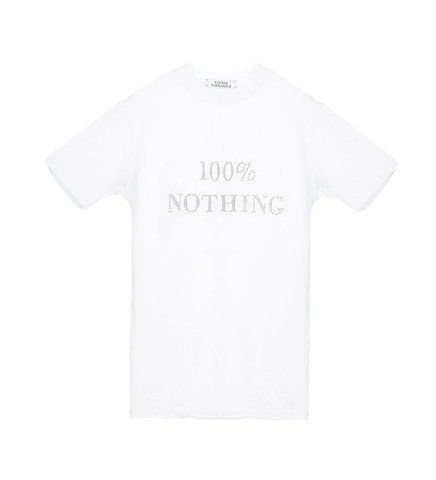  100% NOTHING IN WHITE T-SHIRT 